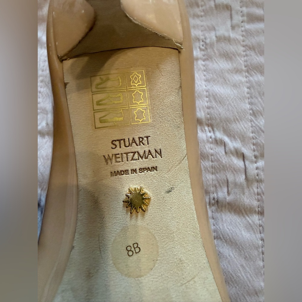 STUART WEITZMAN Stuart Power 50MM Patent Leather Pumps size 8 - Picture 10 of 14